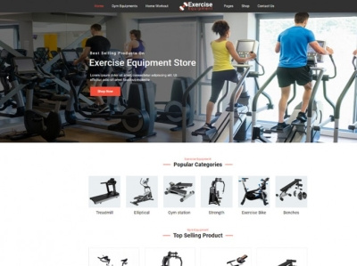 Gym  Equipment Store Wordpress Theme