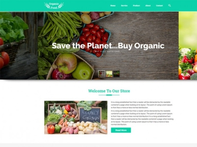 Organic Food Store HTML Website Template food shop food store html html templates online store organic food templates wordpress theme