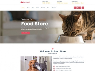 Pets Food Store WordPress Theme online store pets pets care petshop wordpress theme