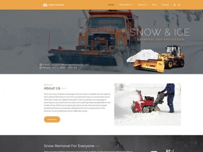 Snow Plowing WordPress Theme snow plowing snow removal snowflake wordpress theme
