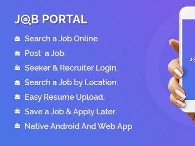 Job Portal Mobile Application With Web Portal job portal mobile application