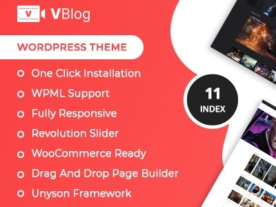 Video Blog WordPress Theme blog theme vlog wordpress theme