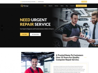 Mobile Garage WordPress Theme auto automation automotive garage garage doors wordpress theme