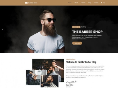Barber Shop WordPress Theme barbar shop barbershop hairstyle salon wordpress theme