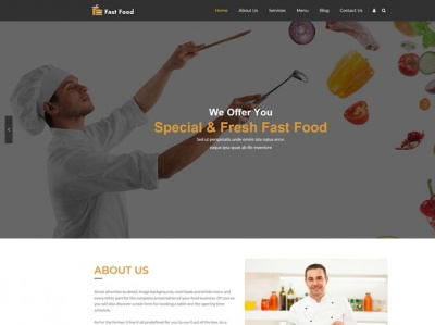 Fast Food Restaurants WordPress Theme wordpress theme