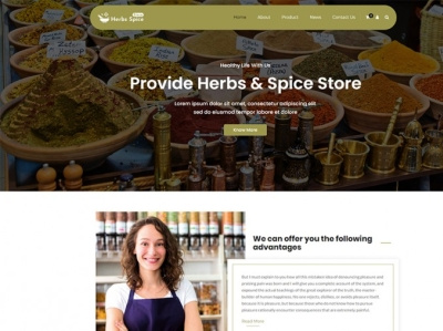 Herbal Shop WordPress Theme business design html templates online shop online store organic shop organic store themes wordpress wordpress theme