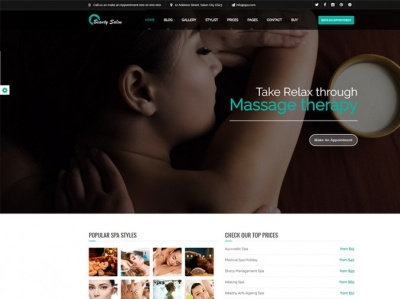 Beauty Salon HTML Website Template beauty salon hair salon online store spa themes wordpress wordpress theme