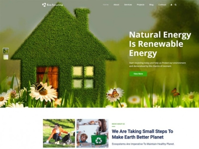 Eco Recycling WordPress Theme ecofriendly ecology greenery waste management wordpress theme