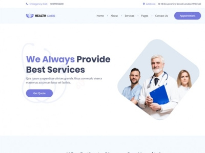 Healthcare HTML Website Template clinic healthcare hospital html templates website template