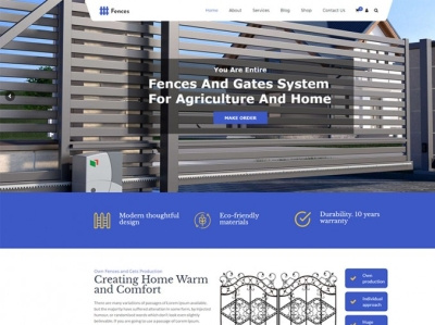 Fences And Gates WordPress Theme fence fence shop fence store gates online store themes wordpress wordpress theme