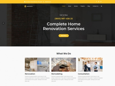 Renovation Construction WordPress Theme construction renovation wordpress theme