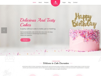 Cake Shop WordPress Theme bakery cake shop cakes wordpress theme