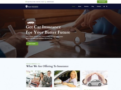 Car Insurance WordPress Theme auto insurance car insurance wordpress theme