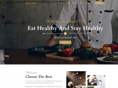 Personal Chef WordPress Theme chef personal chef portfolio wordpress theme