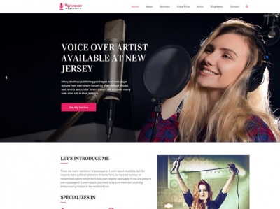 Voice Over Artists WordPress Theme