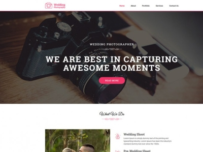 Wedding Photography website HTML Template