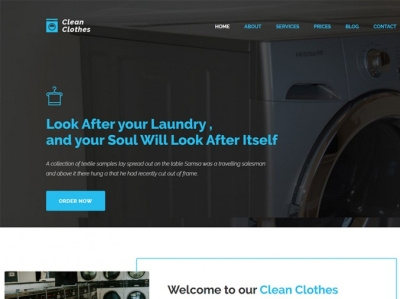 Laundry Service Html Website Template drecleaning drycleaners wordpress theme