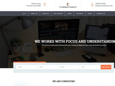 Business Consulting HTML Website Template business consultation consulting html templates illustration online store wordpress theme