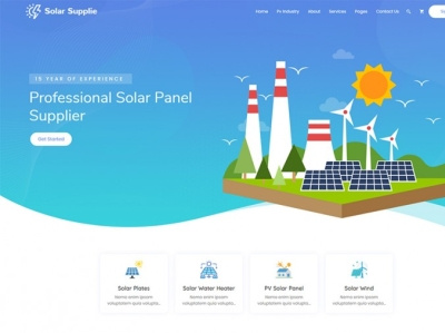 Solar Energy WordPress theme eco ecology eniviroment green energy solor solor energy solor panel wordpress theme