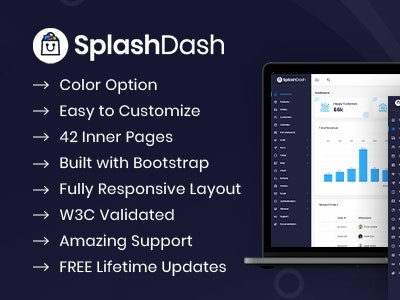 SplashDash – Admin Dashboard Html Template admin admin dashboard html html templates