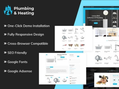 Plumbing and Heating WordPress theme heating plumber plumbing website wordpress theme