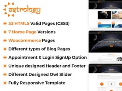 Astrology and horoscope HTML website template astrologer astrology horoscope numerology vastu consultancy wordpress theme