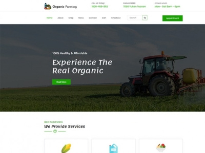 Organic Farming WordPress Theme html templates online store organic organic farming themes wordpress wordpress theme