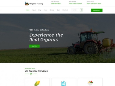 Organic Farming WordPress Theme