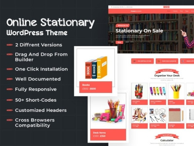 Online Stationery WooCommerce Theme html templates library online stationary online store stationary themes wordpress wordpress theme