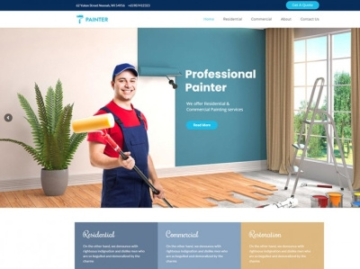 Painter WordPress Theme business html templates paint painter painter wordpress theme painting painting company themes wordpress theme