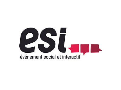 Logo ESI (Evénement Social et Interactif) event graphic graphicdesign graphism graphisme identité visuelle logo logodesign logotype social visual identity