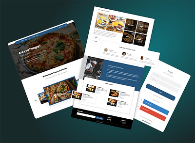 Landing page of a food ordering website branding food app uiux web design