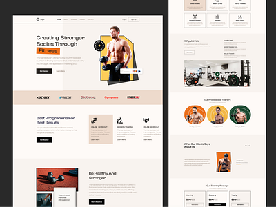 fitness landing page design