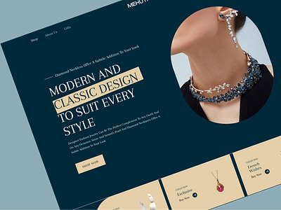 Jewelary website header design