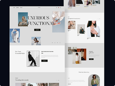 Fashion landing page design