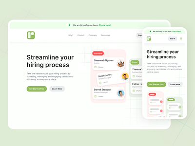 SaaS Hiring Landing Page