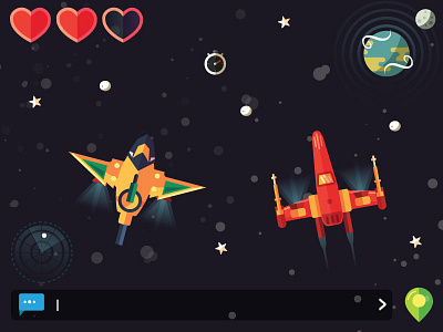 Flat Spaceship Shooter flat game gui mobile pack parts planets ships shooter space spaceship