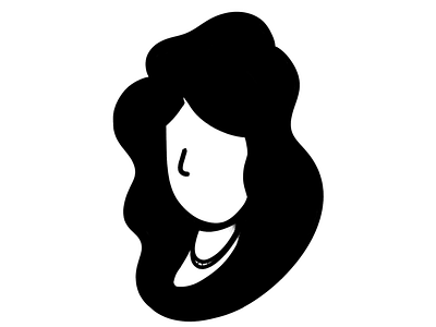 Inktober 10 - Flowing black white face female inktober logo person portrait