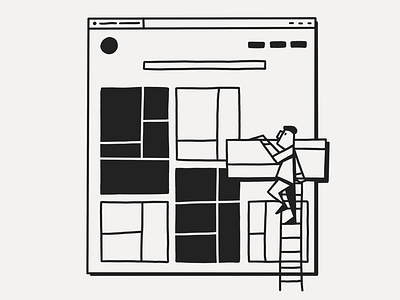 Build black build character elements ink inktober line linear linework portfolio site ui white