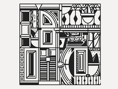 Barrio Reus barrio black black white constructivism ink inktober montevideo pattern reus white