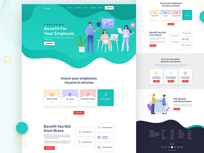 Finance landing page design