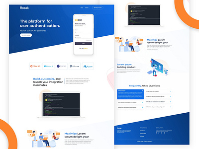 UI Platform landing page design