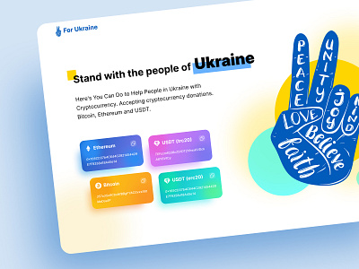 Ukraine bitcoin crypto cryptocurrency donation ethereum glory landing nationality nato nowar russia standwithukraine stopthewar ui ukraine ux war web