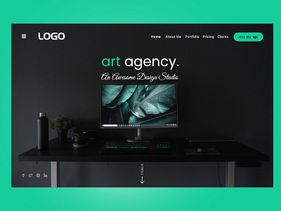 Creative agency & Portfolio One Page ux/ui website design ui ux web