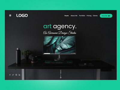 Creative agency & Portfolio One Page ux/ui website design