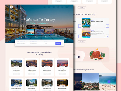 Hotel reservation website ux/ui design. design ui ux web website