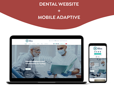 Dental website adaptive design illustration ui ux web website