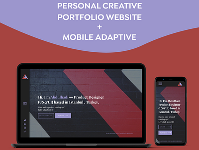 Personal Creative Portfolio design illustration ui ux web website