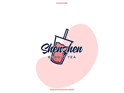 Shenzhen Bubble Tea branding design flat illustration logo logodesign logotype thirtydaylogochallenge vector