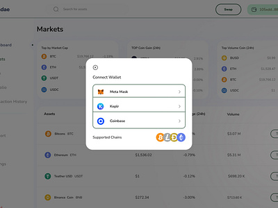Connect Wallet Modal blockchain branding crypto design ui